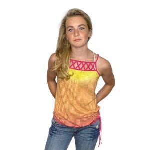 MAMBO Fun Cool Colorful Ombre Summer Tank 🏆
